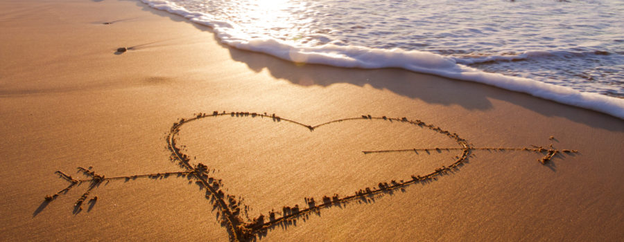 heart on sand